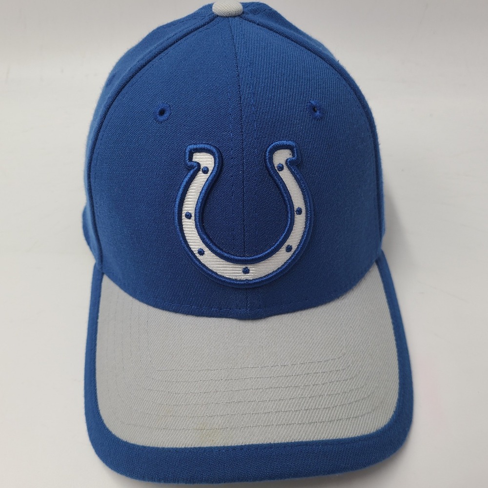 Indianapolis Colts Hat Fitted M-L New Era 39Thirty Blue Gray NFL Football Men